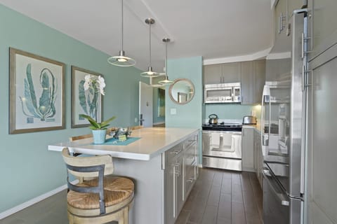 Kitchen with stainless appliances