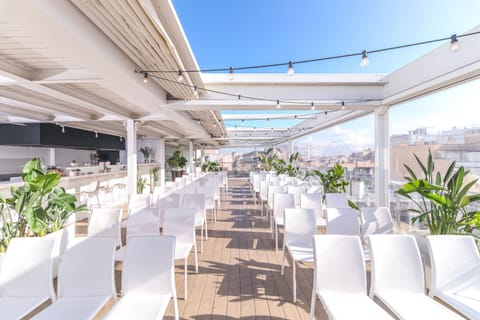 Outdoor banquet area
