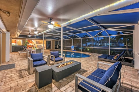 Evenings come alive gathered around the fire, drink in hand, as pool sparkles and the canal waters reflect the sky.