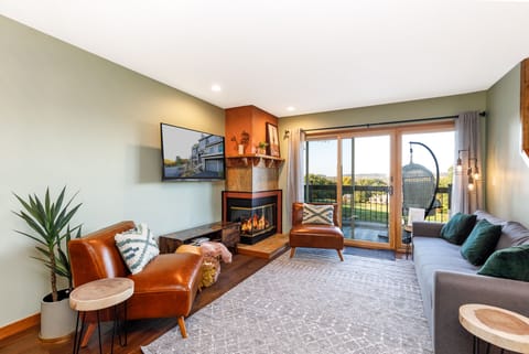Enjoy an open living room with lots to do