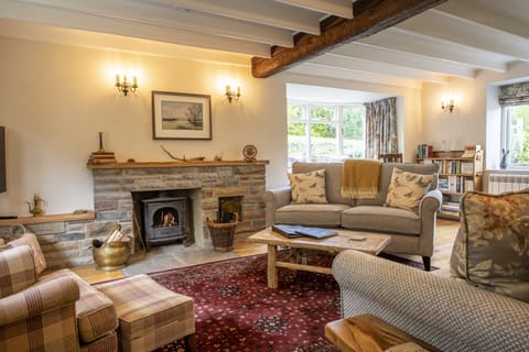 Church View, Nunnington: Double aspect sitting room with wood burning stove