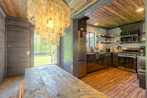 The owner's favorite spot- the custom sunken dining nook off the kitchen.