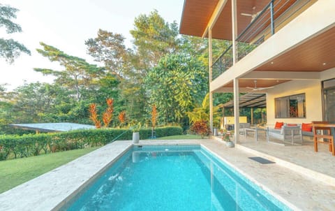 A spacious pool area, perfect for relaxation and entertaining.