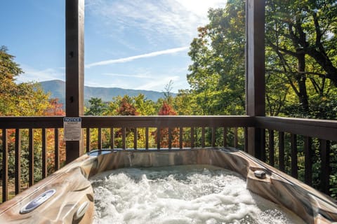 Overlook The Great Smoky Mountains National Park when in the hot tub.