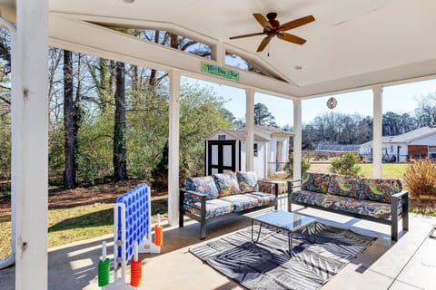 Enjoy the outside area by playing a game of connect four or ladder toss.