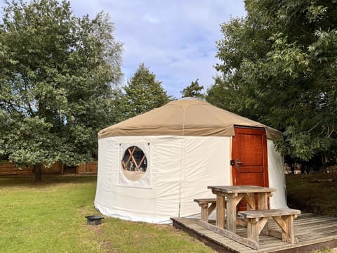 The Yurt with outside seating area