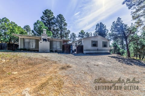 Side of home and parking area