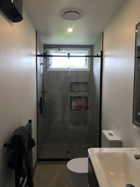 Bathroom and shower area