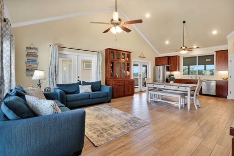 Walking into the living area from the front entry door.