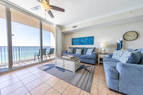 Gulf front living room.