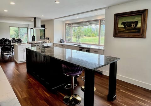 From great room to kitchen