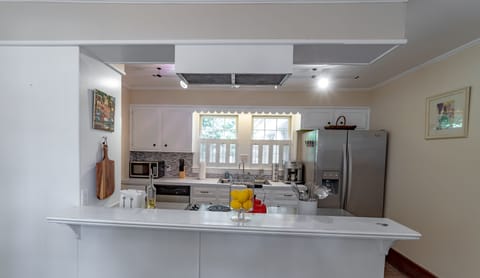 Modern kitchen with plenty of room to gather while you cook!