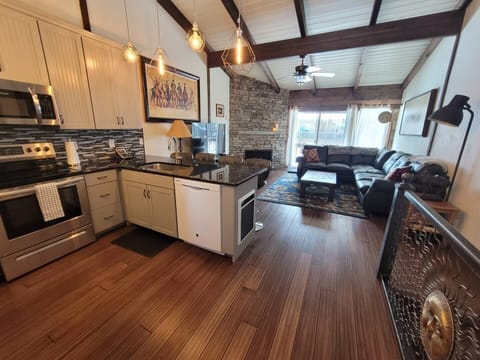 Kitchen looking to living room