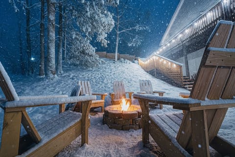 Gather ‘round the fire and enjoy snowy nights in the heart of the woods.