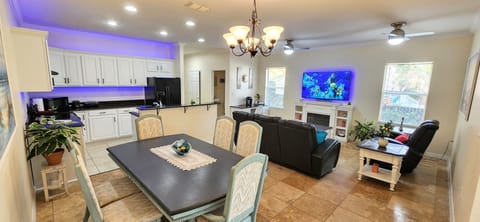 Large dining table seats 8.