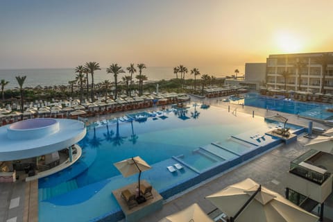 Indoor pool, 2 outdoor pools, sun loungers, lifeguards on site