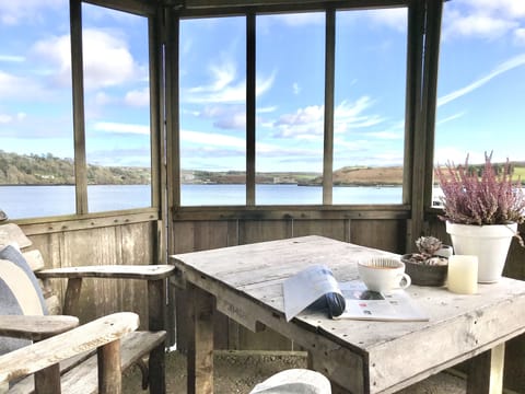 Outside hut overlooking Kinsale Harbour, Charles Fort and the Marina