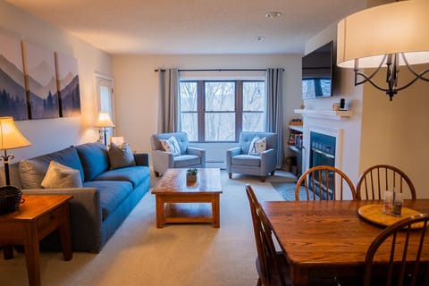 Cozy three bedroom with fireplace