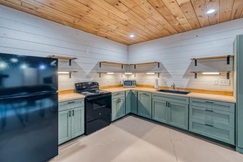 Full second kitchen on the lower level.