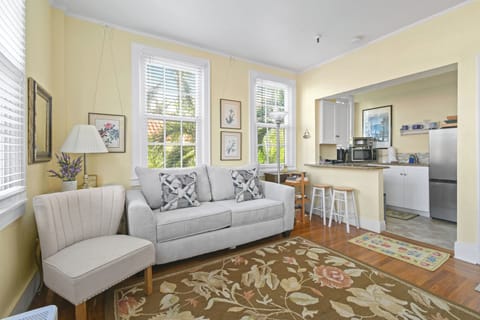 Living Area with AC. Windows, enters sunlight.