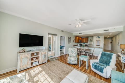Living room with flat screen tv.