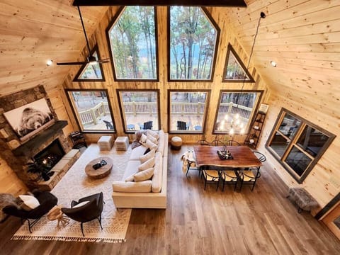 View from top floor open loft area