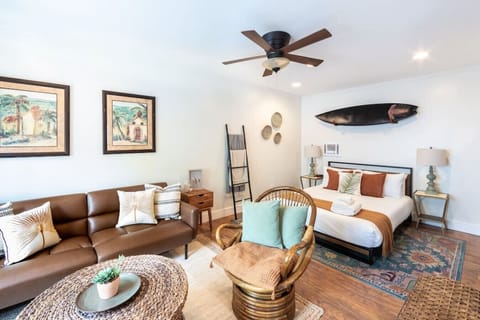 Plenty of living space to relax, including a pull-out couch.