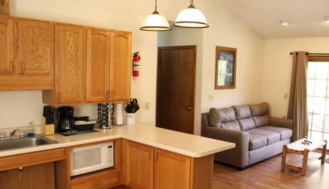 Cabin #1 @ Stone Creek - Kitchenette and Living room