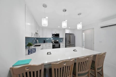 View of the dining area and kitchen