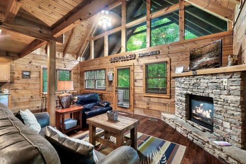 Basic Cabin | Living area | 40-inch LCD TV with satellite channels, TV