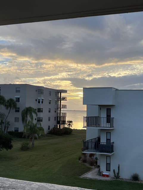 View the river from the bedroom and entry area of condo