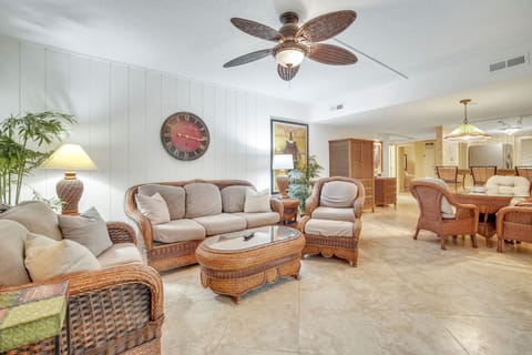 Living room with flat screen tv.