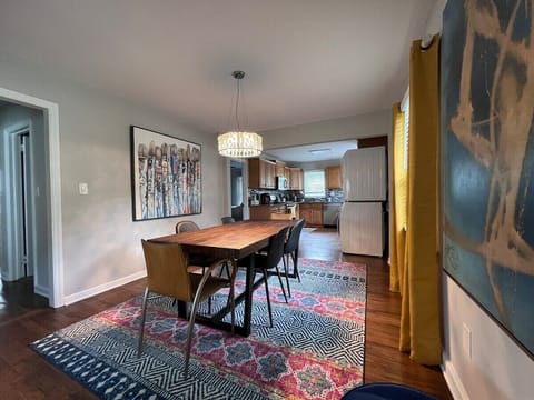 Experience the joy of eating in a dining area that exudes warmth and comfort