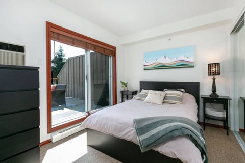 Master bedroom up in private top floor, access to large patio with stellar view
