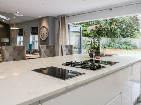 Fridge, dishwasher, electric kettle, toaster