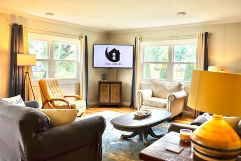 Walk into the spacious living room which has views of the park and playground
