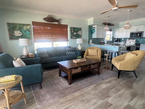 Open concept living/kitchen area so everyone can hang out and visit!