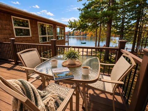 Enjoy a sunny afternoon on your lakeview balcony!