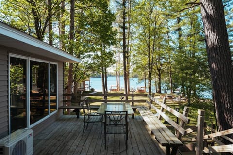 Enjoy Spider Lake views over meals in on your raised deck!