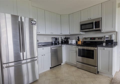 The spacious property features a large kitchen at your disposal and comes fully equipped so you can whip up a delicious home-cooked meal.