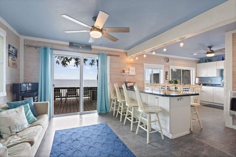 First cottage living and dining area over looking the lake!