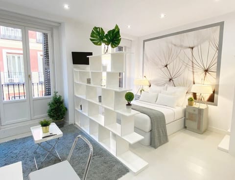 Close-up of the bedroom and living room
