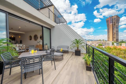 Comfortable rest in a living room with private terrace


