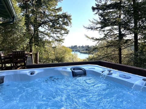 Calm your mind, relax and unwind in your private, river view spa!