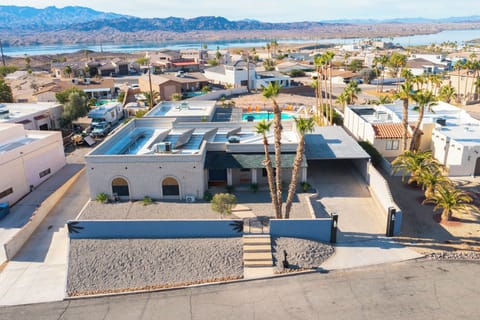 Ariel View Front of Property - Parking on Right and Left side of house