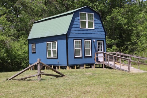 Chicory cabin, with access ramp and open parking.