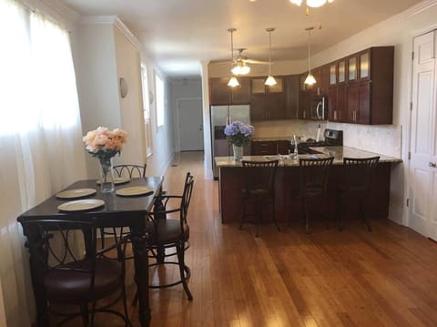 Dining area/kitchen and hallway to bedroom 3