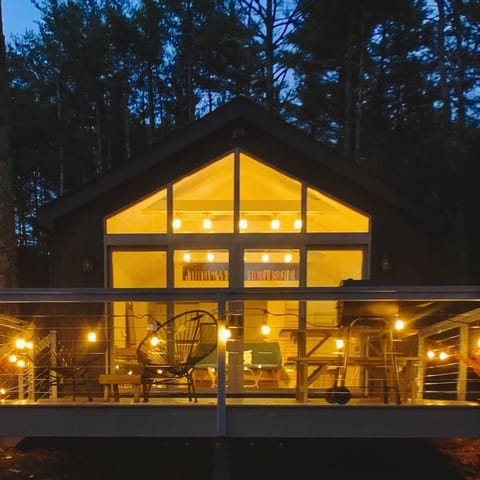View from the river at night