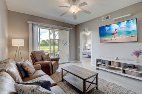 The Family Room Features a 55"+ Roku Enabled Smart TV with Cable