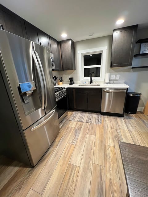 New appliances in newly remodeled kitchen.